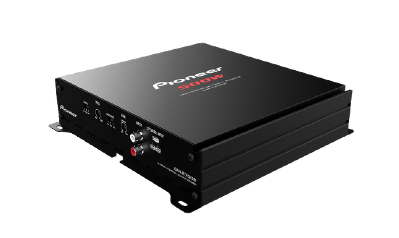 Pioneer GM-E7002 2 Channel Bridgeable Car Amplifier with 500W max power in sleek black design