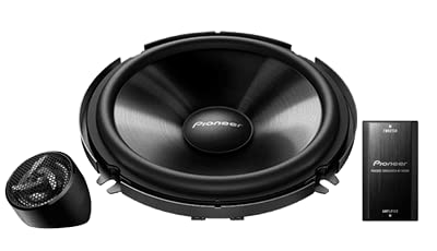 Pioneer TS-C602IN 6.5-inch 2-way component speaker system with high-rigid IMPP cone, polyimide diaphragm tweeter, and separate crossover for superior sound quality