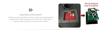  Pioneer TS-WX300TA active subwoofer with built-in Class D amplifier for easy bass reinforcement.