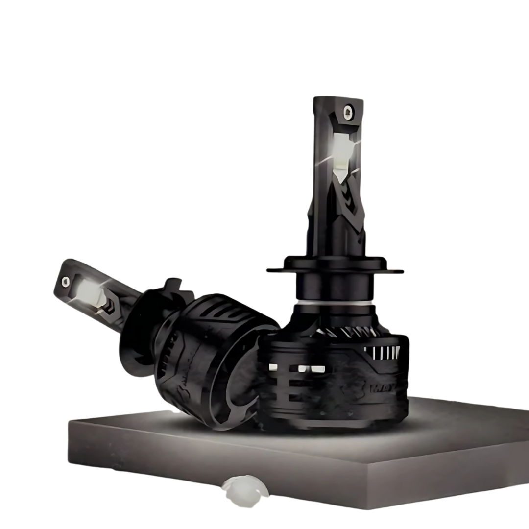Black Maxxlink H1 R8 Pro Series LED Headlight Set – High-Power 6000K Beam with Dual LED Chips