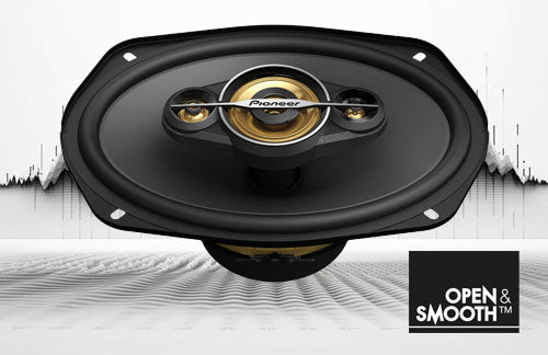 Pioneer TS-A942FH 4-Way Car Speaker with Open and Smooth Concept for natural sound staging