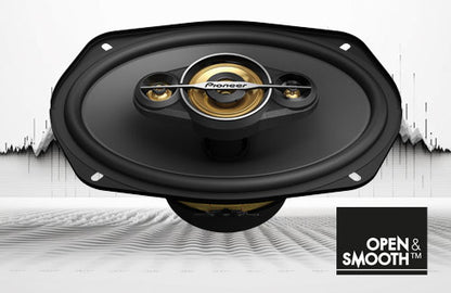 Pioneer TS-A942FH 4-Way Car Speaker with Open and Smooth Concept for natural sound staging