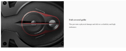 Pioneer TS-R6951S Car Speaker with full covered grille for protection and durability