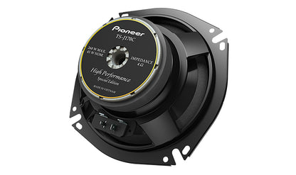 Rear view of Pioneer TS-J170C component speaker showing magnet and impedance specifications