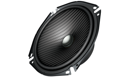 Close-up view of Pioneer TS-J170C carbonized cone woofer for powerful bass and detailed sound reproduction