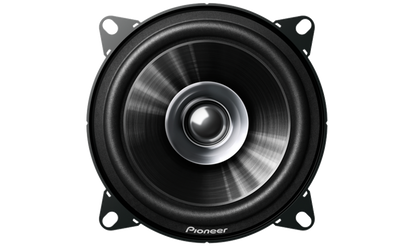 Front view of Pioneer TSG1010S 4-inch dual cone G-series car speaker with IMPP cone.