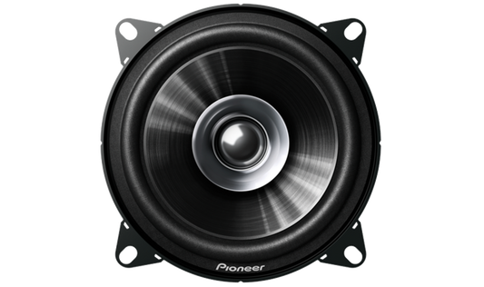 Front view of Pioneer TSG1010S 4-inch dual cone G-series car speaker with IMPP cone.