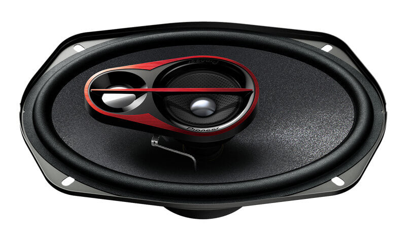 Pioneer TS-R6951S 6x9 inch 400W 3-Way Car Speaker with mica cone and red tweeter accent